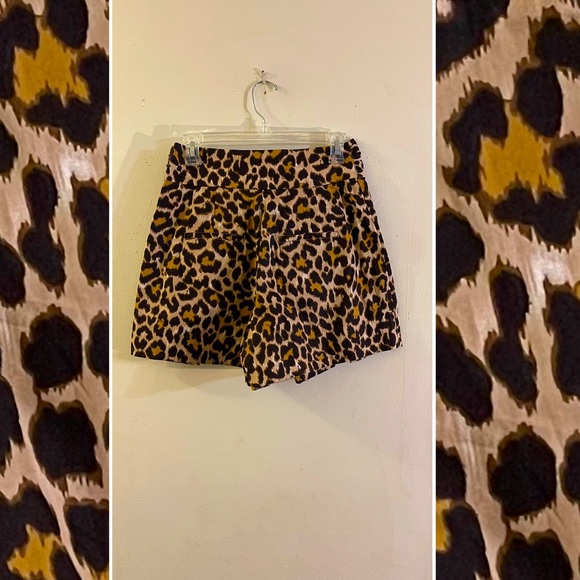 J. Crew Leopard Print Tie Bow High Waist Shorts - Picture 6 of 13